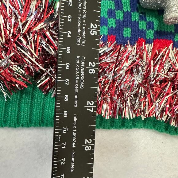 Ugly Christmas Sweater Rudolph LIGHTS UP Tinsel Xmas Party Winner Size Medium - Picture 5 of 5